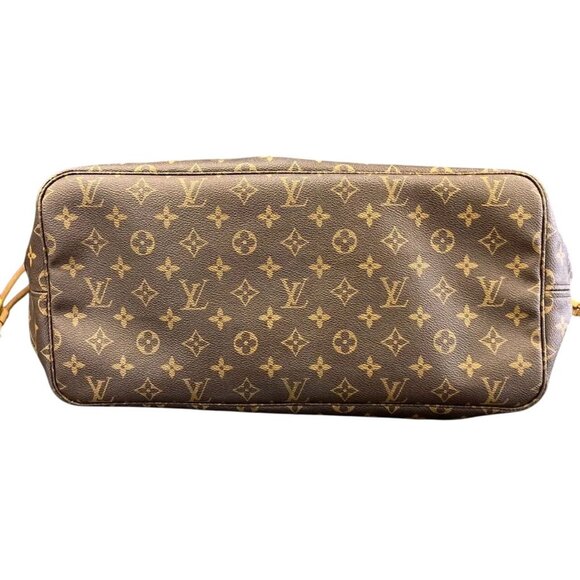 Authentic Louis Vuitton Neverfull GM Purse Monogram Tote Shoulder Bag Brown Tan - Picture 10 of 16